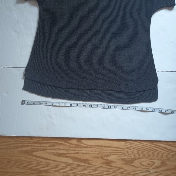 J. Jill Black Linen Blend Short Sleeve Top XS - Picture 5 of 10
